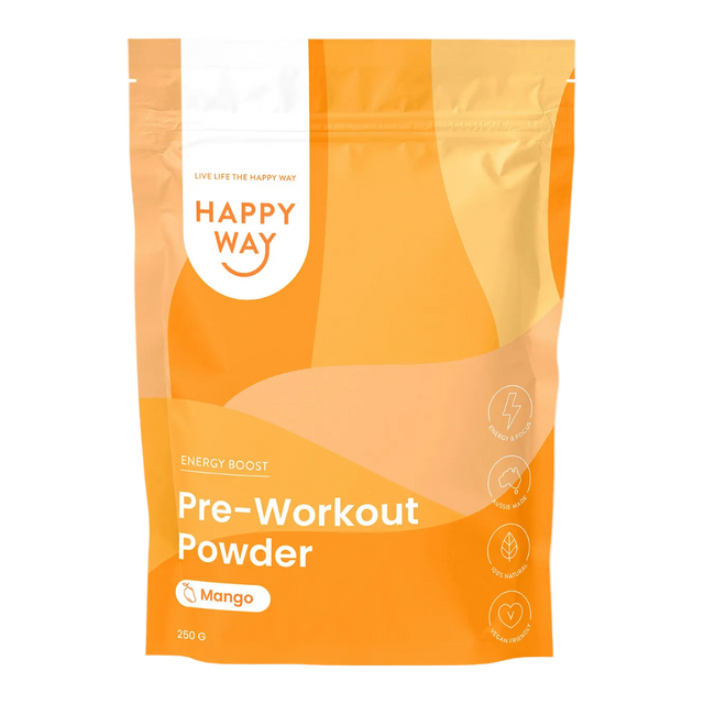 HappyWay - Pre-Workout Powder 250g - Mango