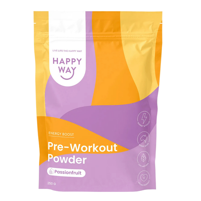 HappyWay - Pre-Workout Powder 250g - Passionfruit