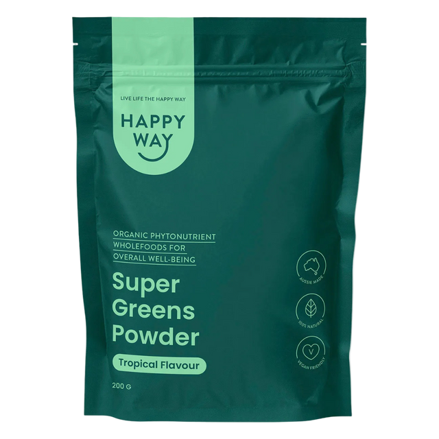 HappyWay - Super Greens Powder 200g - Tropical