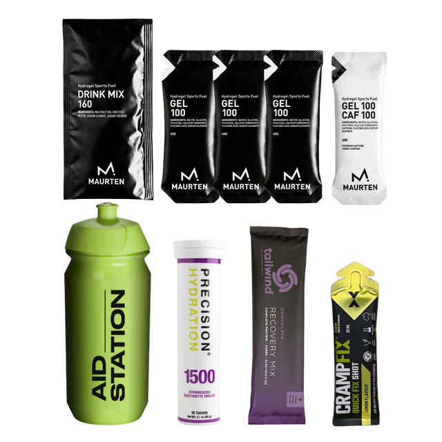 Aid Station - Half Marathon Kit featuring Maurten, Crampfix, Tailwind, Precision Fuel & Hydration.