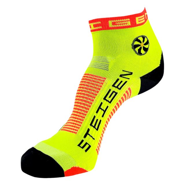 Steigen - Quarter Length Running Socks - Fluro Yellow
