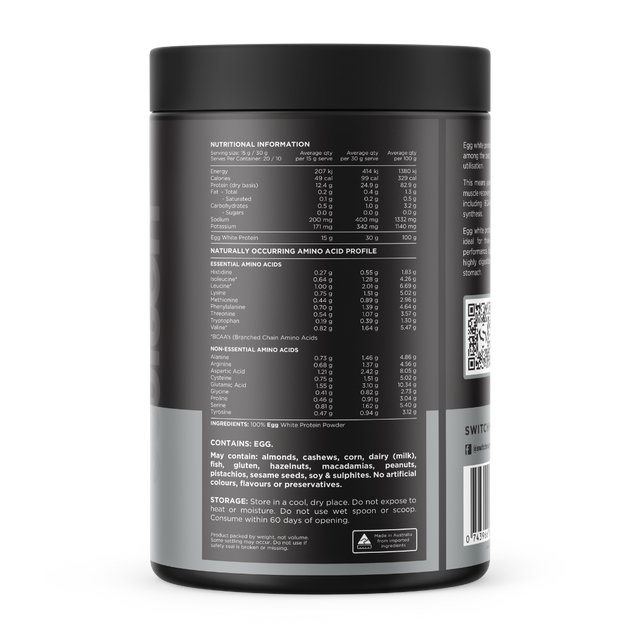Switch Nutrition - Egg White Protein - Back