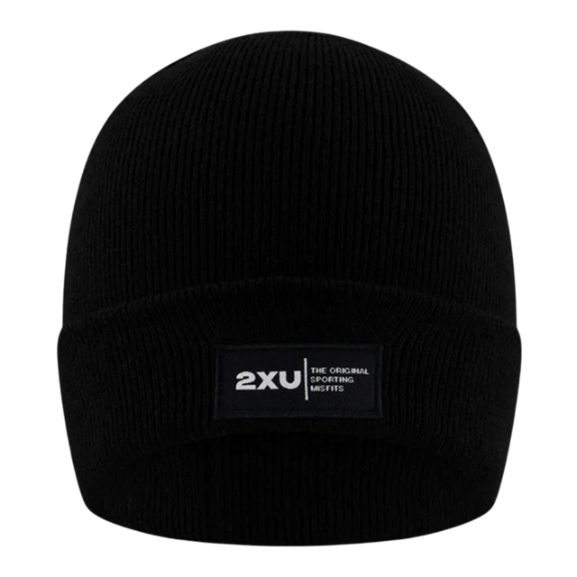 2XU-Commute-Beanie-Black-White-front