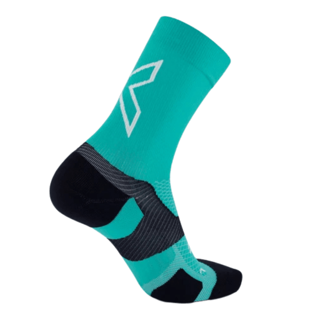 2XU - Vectr Light Cushion Crew Socks - Aurora/Black - Aid Station