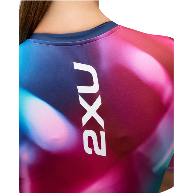 2XU - Womens Aero Sleeved Trisuit - Electric Rose/Midnight - Aid Station