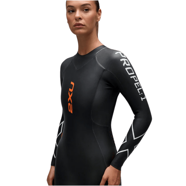 2XU - Womens Propel P:1 Wetsuit - Black/Solar Orange - Aid Station