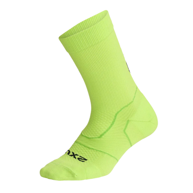 2XU - Vectr Cushion Crew Socks - Volt/Black