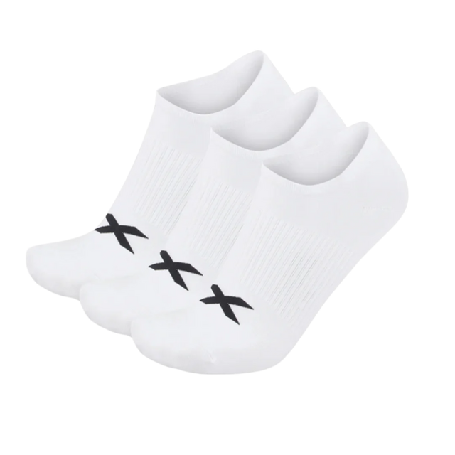 2XU - Invisible Sock 3 Pack - White/Black