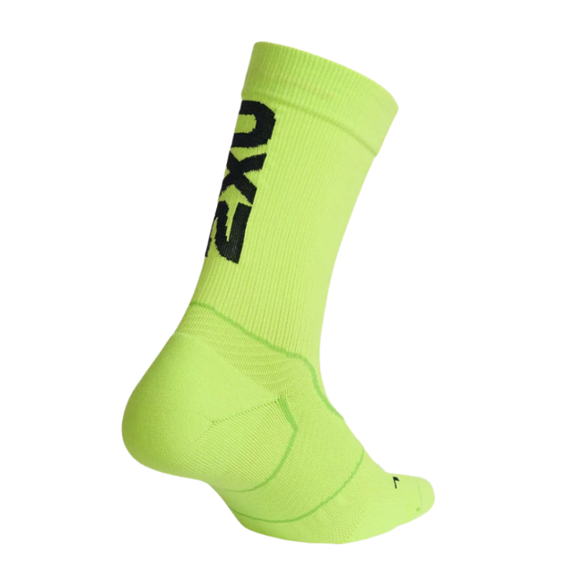 2XU - Vectr Cushion Crew Socks - Volt/Black