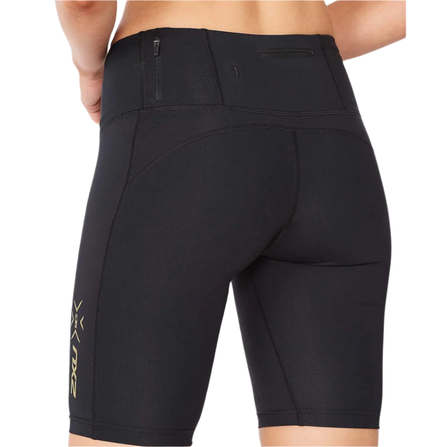 2XU - Light Speed Mid Rise Compression Shorts - Black/Gold