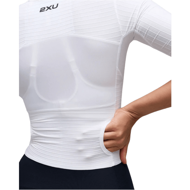 2XU - Womens Light Speed React Sleeved Trisuit - Black/White - Aid Station