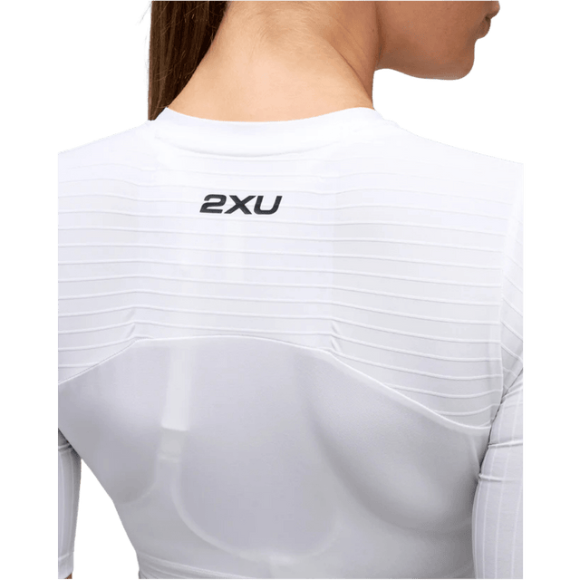 2XU - Womens Light Speed React Sleeved Trisuit - Black/White - Aid Station