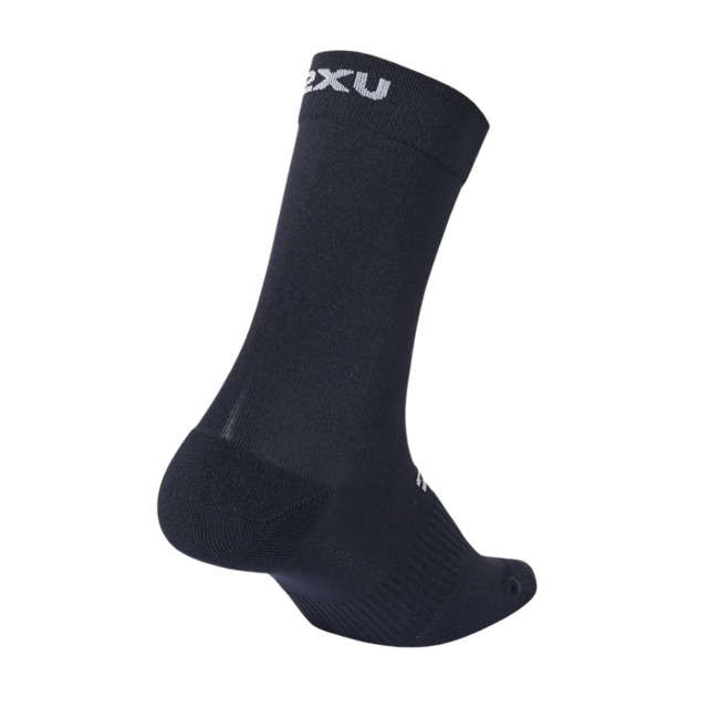 2XU - Crew Socks 3 Pack - Black/White (Back)