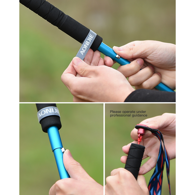 AONIJIE - Aluminium 3 Piece Running Pole - Single