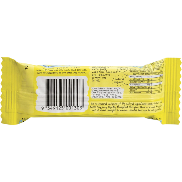 Blue Dinosaur - Energy Bar - Lemon & Macadamia 