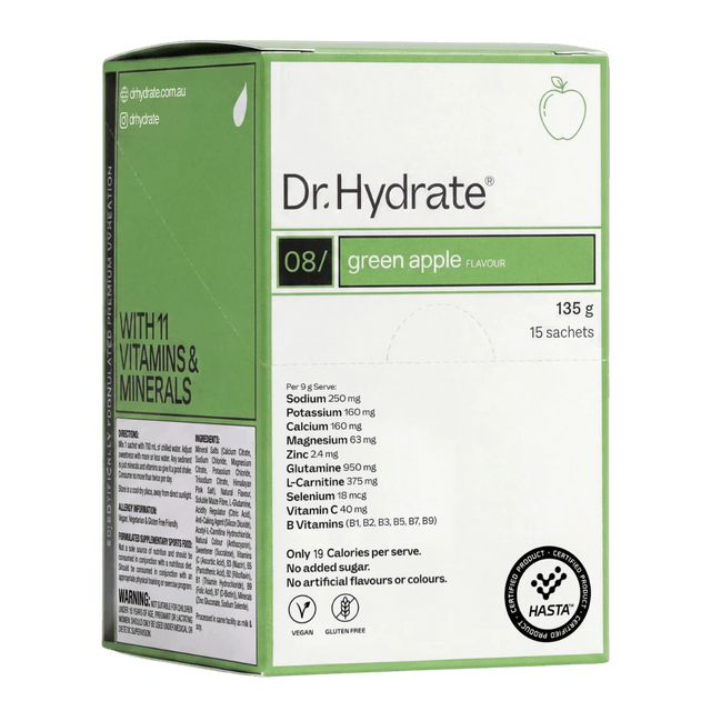 Dr. Hydrate - All-In-One Drink Sachet Box - Green Apple - Aid Station