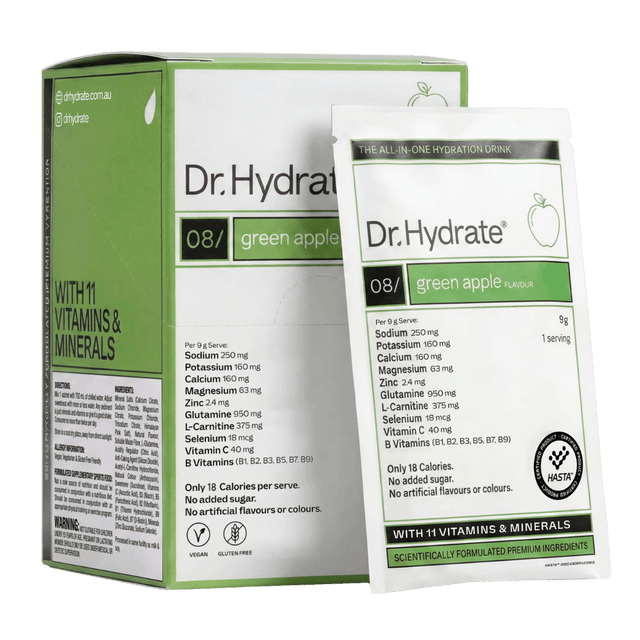 Dr. Hydrate - All-In-One Drink Sachet Box - Green Apple - Aid Station