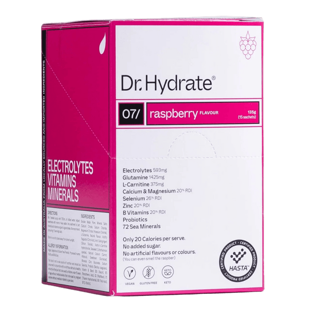Dr. Hydrate - All-In-One Drink Sachet Box - Raspberry - Aid Station