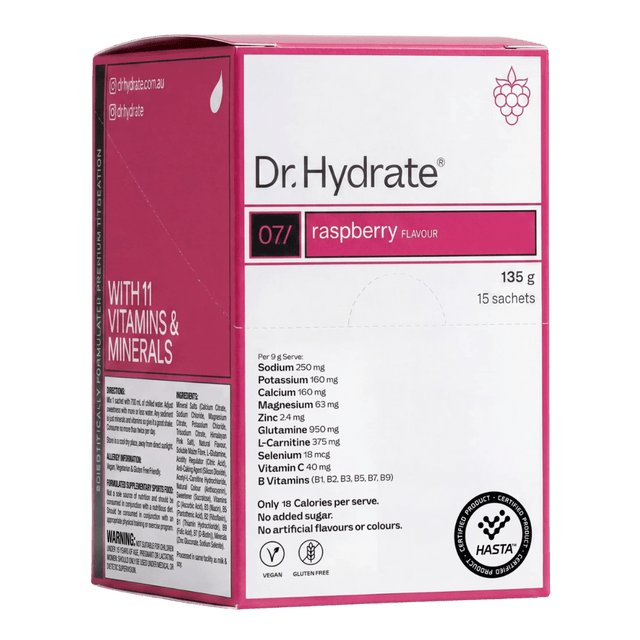 Dr. Hydrate - All-In-One Drink Sachet Box - Raspberry - Aid Station