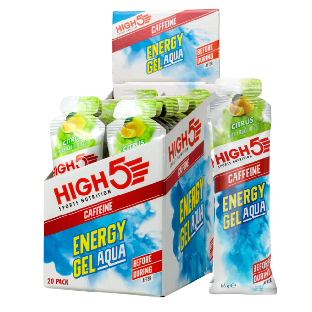 High5 - Energy Gel Aqua - Citrus (with caffeine) - Box of 20