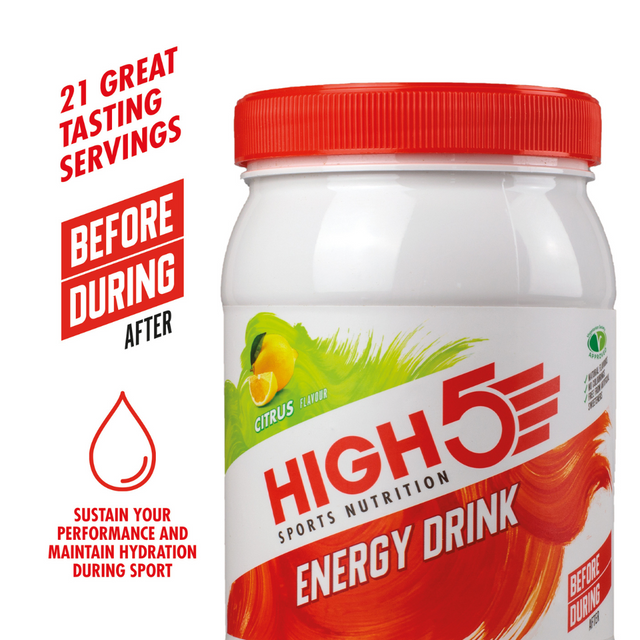 High5 - Energy Drink Mix Tub - Citrus (1kg) - Servings