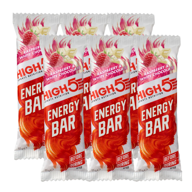 High5 - Energy Bar - Raspberry & White Chocolate - Pack of 6