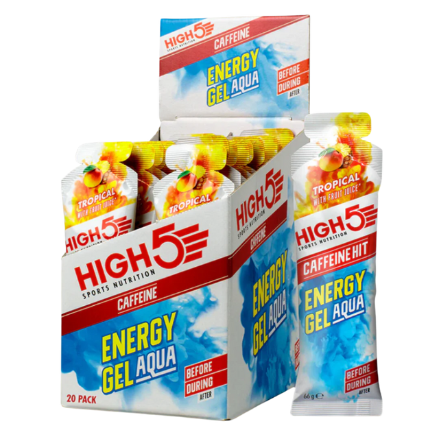 High5 - Energy Gel Aqua - Caffeine Hit - Tropical - Box of 20