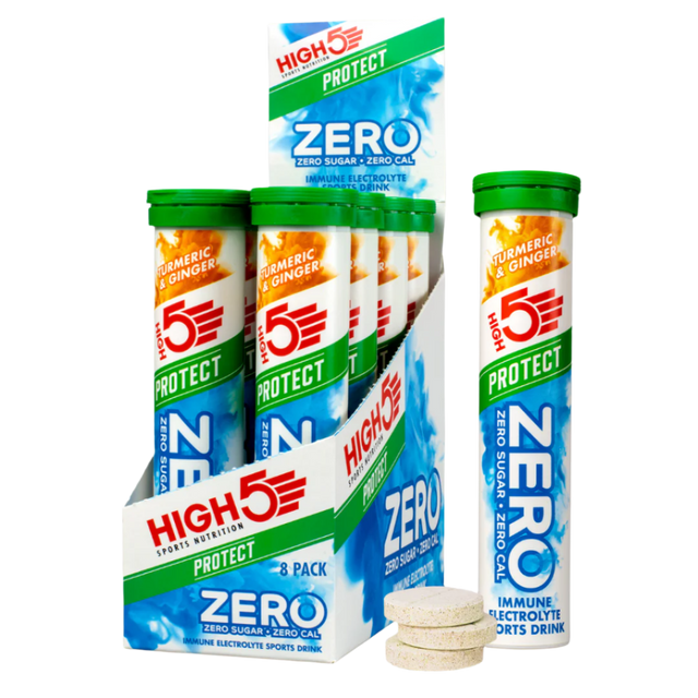 High5 - Hydration Tablets - ZERO - Protect - Turmeric & Ginger - Box of 8