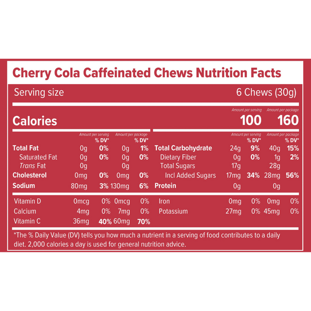 Honey Stinger - Energy Chews - Cherry Cola (Caffeinated)
