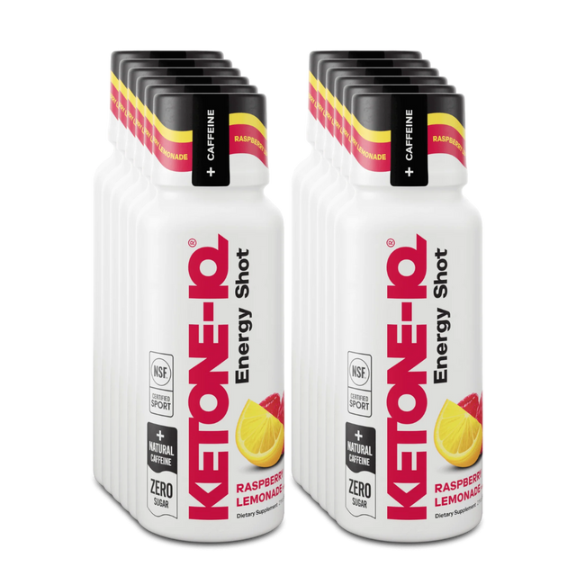 Ketone-IQ - Caffeine Shot - Raspberry Lemonade - 12 Pack