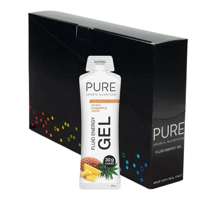 PURE Sports Nutrition - Fluid Energy Gels - Pineapple 30g (Box of 18)