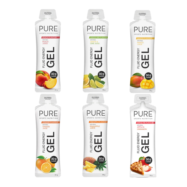 PURE Sports Nutrition - Caffeine-free Fluid Energy Gels - Variety Pack