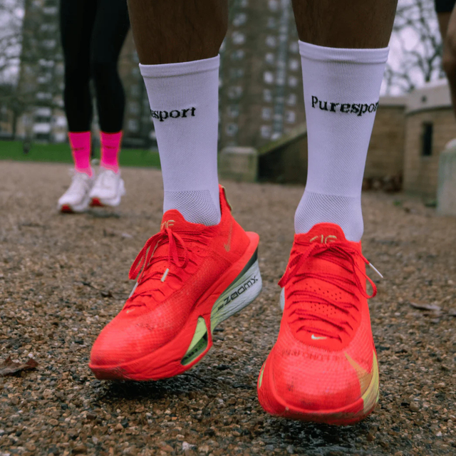 Puresport - Performance Running Socks - White (Front)