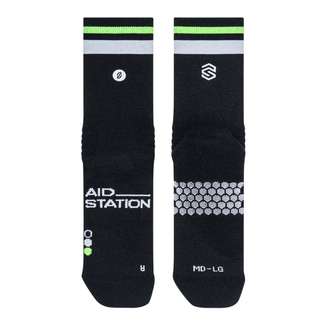 SHYU-Aid-station-Racing-Socks-black-flatlay