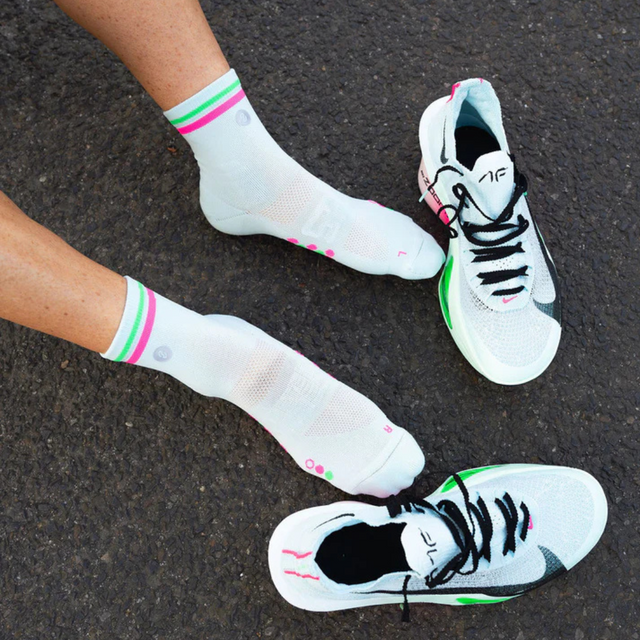 SHYU - Racing Socks - Foam/Pink/Green (Lifestyle)