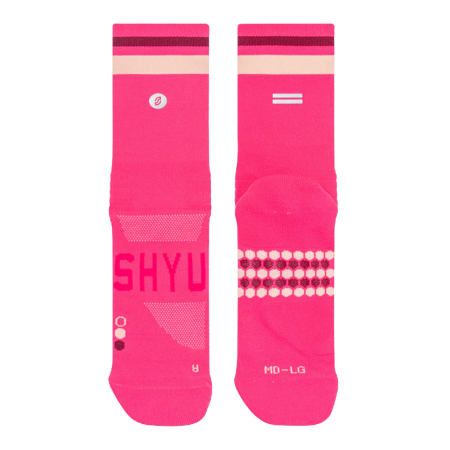 SHYU-Racing-Socks-pink-plum-blush-flatlay