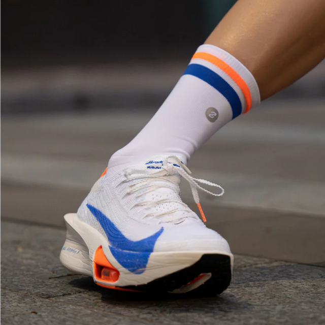 SHYU - Racing Socks - White/Orange/Blue