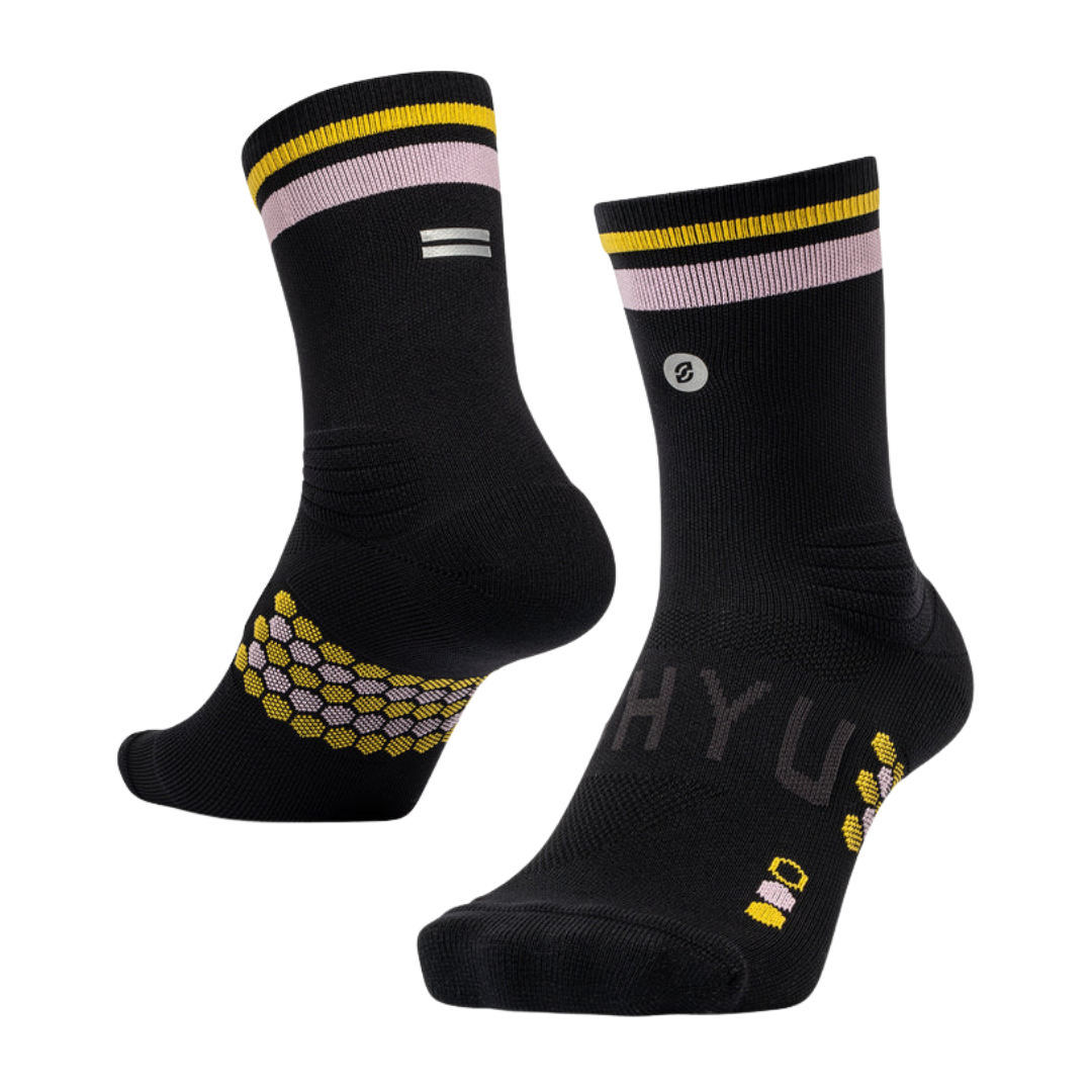 SHYU - Racing Socks - Black/Pastel/Amber