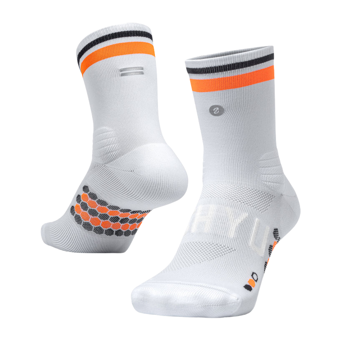 SHYU - Racing Socks - White/Orange/Black