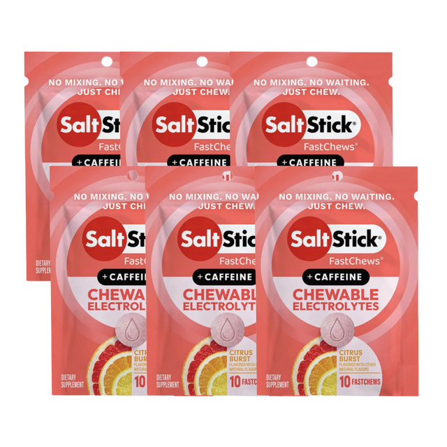 SaltStick - Electrolyte FastChews + Caffeine Sachet - Citrus Burst - Aid Station