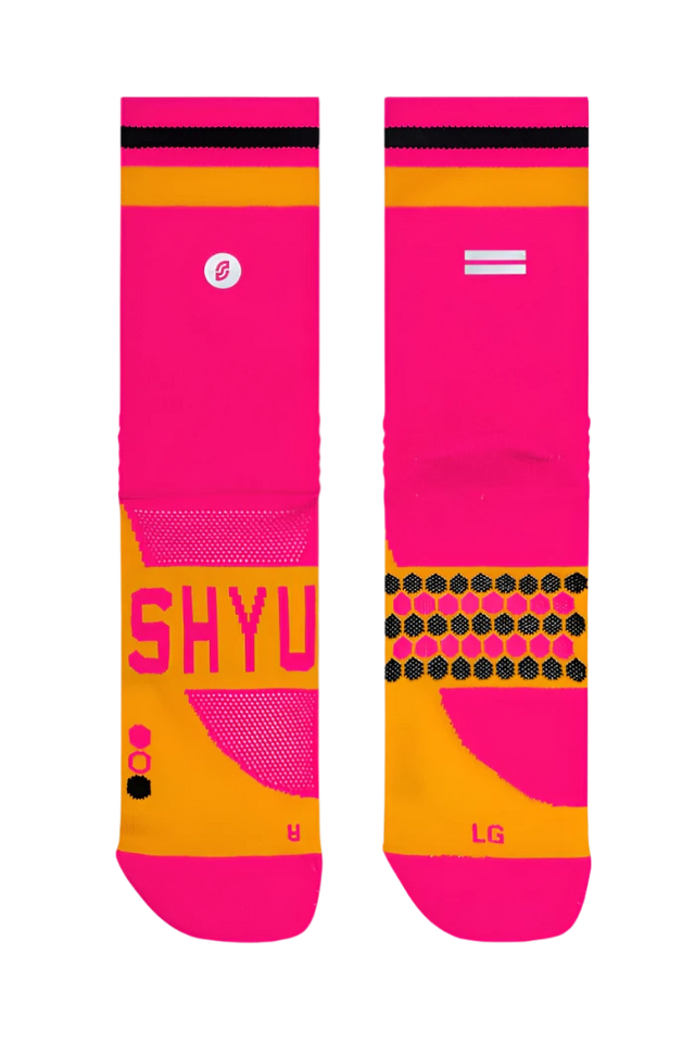 SHYU - Racing Socks - Pink/Orange/Black