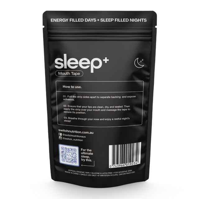 Switch Nutrition - Sleep Plus Mouth Tape (Back)