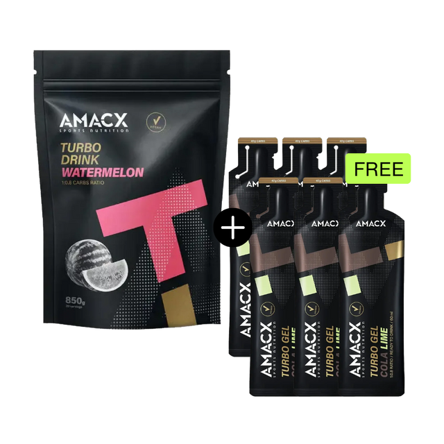 Amacx - Turbo Drink - Watermelon + 6 FREE Energy Gels
