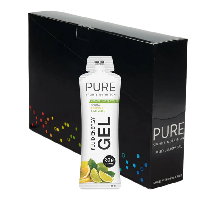 PURE Sports Nutrition - Fluid Energy Gels - Lemon (Box of 18)