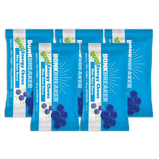 Bonk Breaker - Energy Chews - Sour Blue Razz Berry - Pack of 5