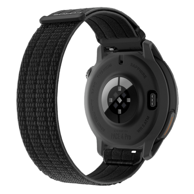 COROS - Pace 4 Pro GPS Sport Watch - Black Nylon - Aid Station