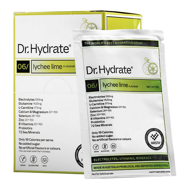 Dr. Hydrate - All-In-One Drink Sachet Box - Lychee Lime