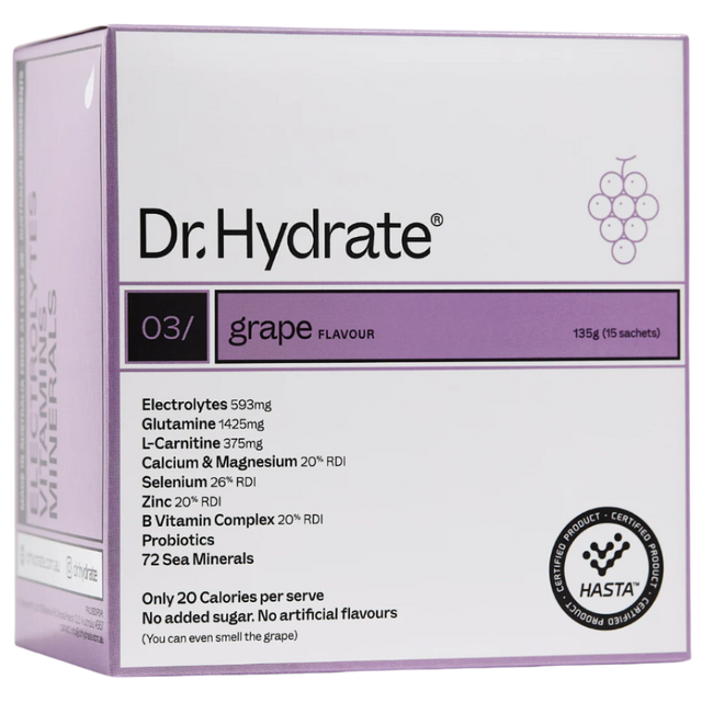 Dr. Hydrate - All-In-One Drink Sachet Box - Grape (135g)