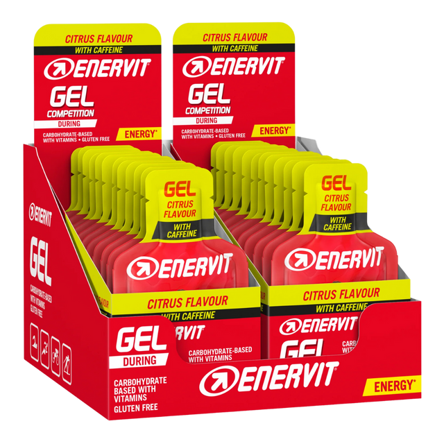 Enervit - Energy Gel - Citrus (with caffeine) (Box of 24)