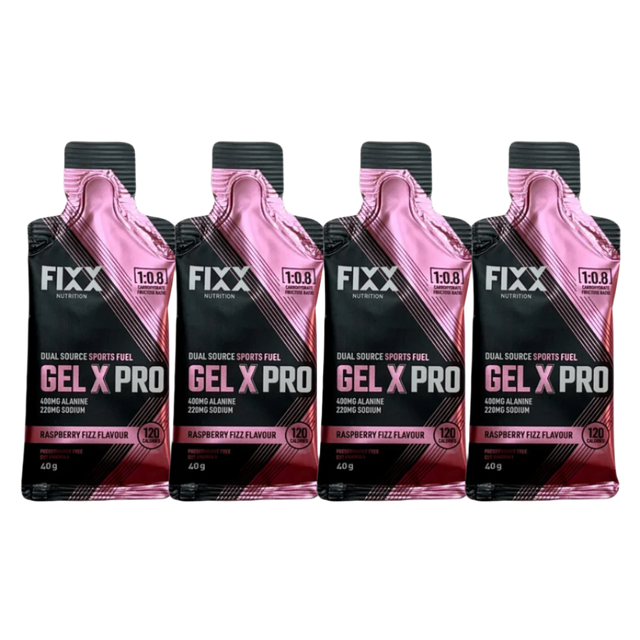 Fixx Nutrition - Gel X Pro - Raspberry Fizz - 4 Pack